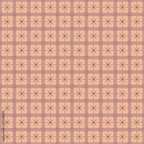 Vector seamless asian pattern with geometric elements