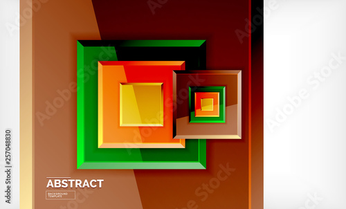 Geometric abstract background, modern square design