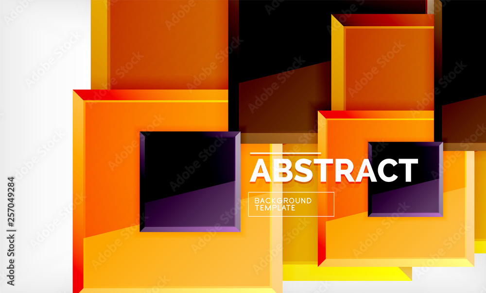 Square geometrical background Square geometrical background