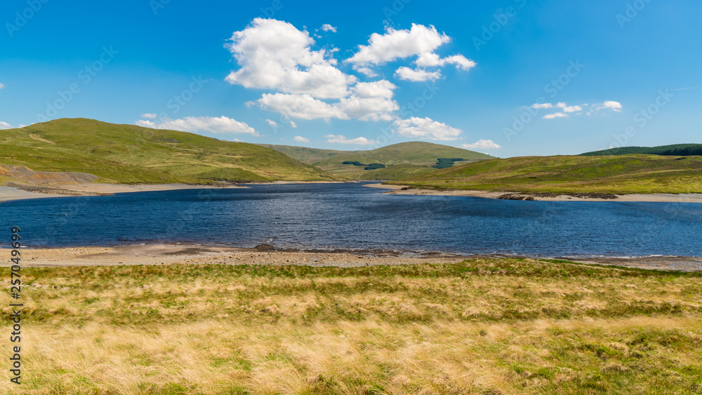 Welsh landscape at the Nant-y-Moch Reservoir, Ceredigion, Dyfed, Wales, UK