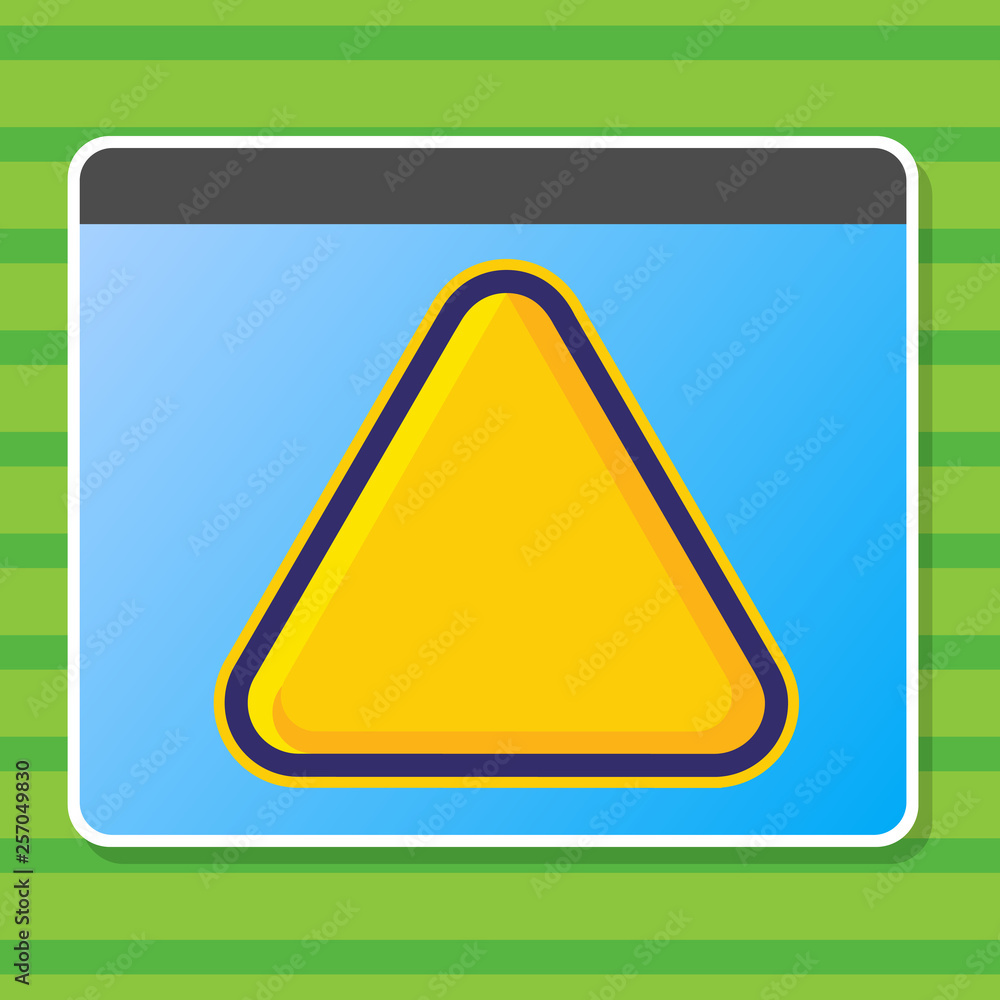 Blank Yellow Embossed Triangle with Border as Web Button In Tablet Screen Design business concept Empty copy text for Web banners promotional material mock up template. Blank Yellow Embossed Triangle with Border as Web Button In Tablet Screen Design business concept Empty copy text for Web banners promotional material mock up template.