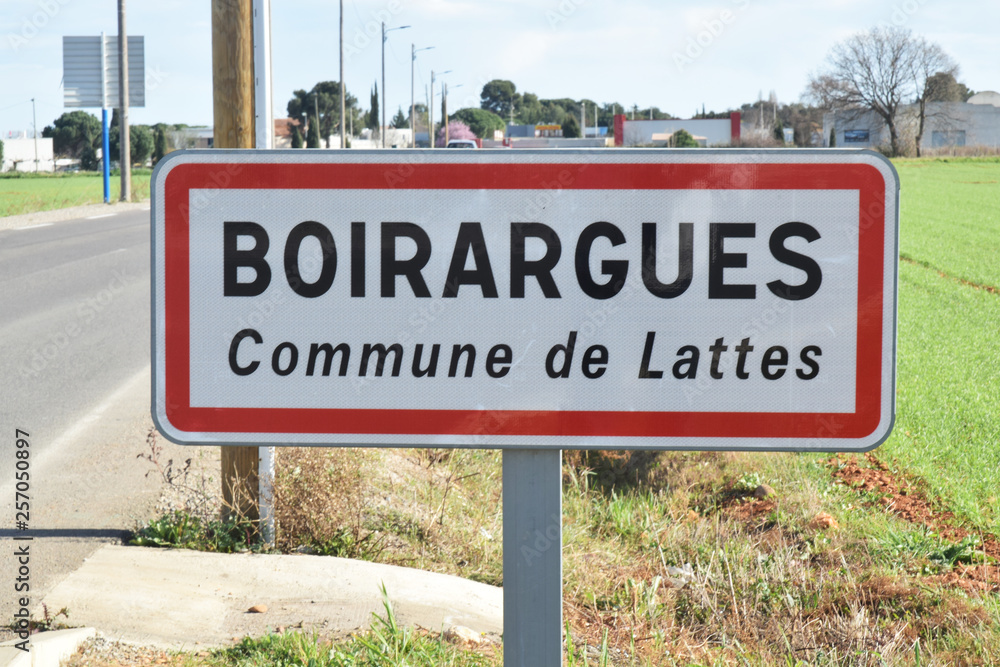 Panneau entrée de ville : Boirargues Hérault Panneau entrée de ville : Boirargues Hérault