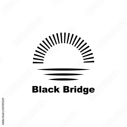 Simple Bridge Black Logo Template