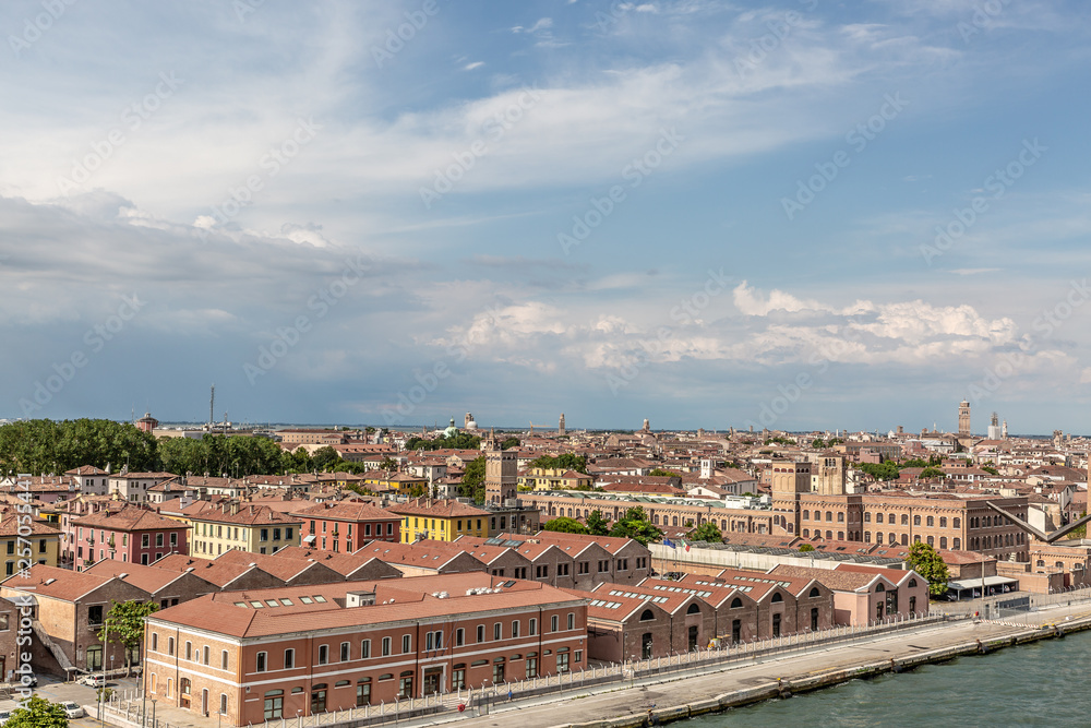 Panorama of the ancient city of Venice, Italy