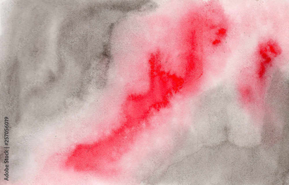Abstract background stone grey red watercolor