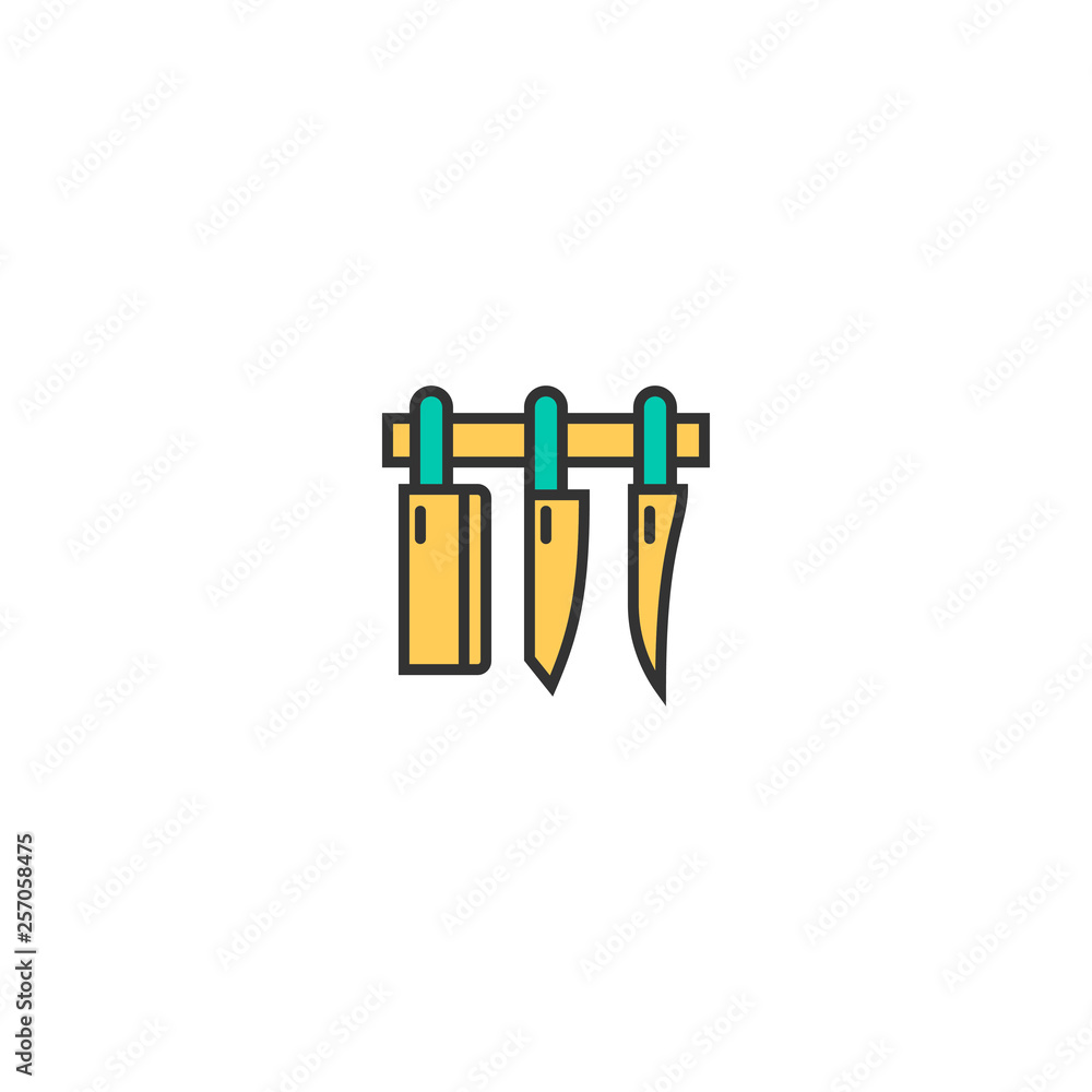 Knives icon design. Gastronomy icon vector design