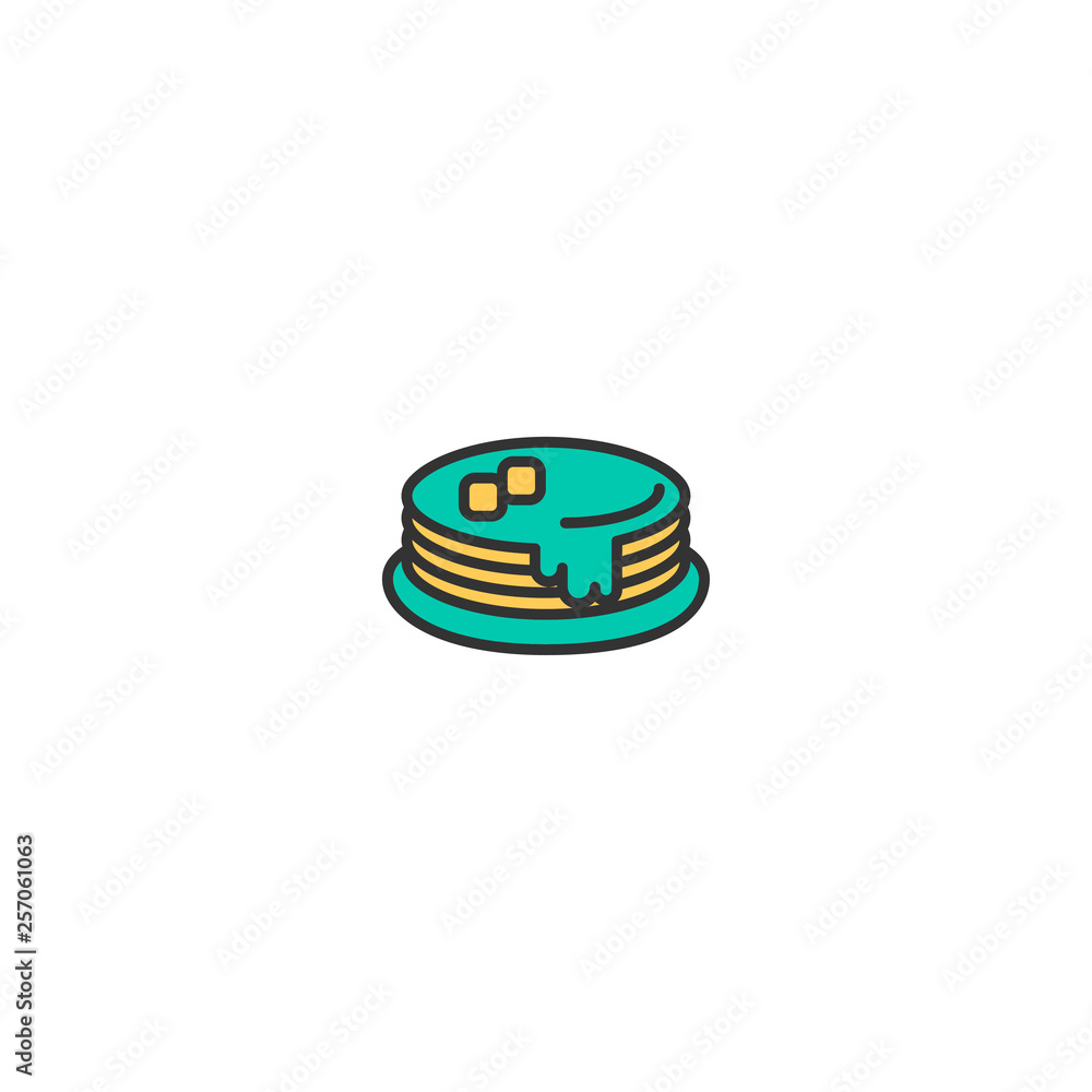 Pancakes icon design. Gastronomy icon vector design Pancakes icon design. Gastronomy icon vector design
