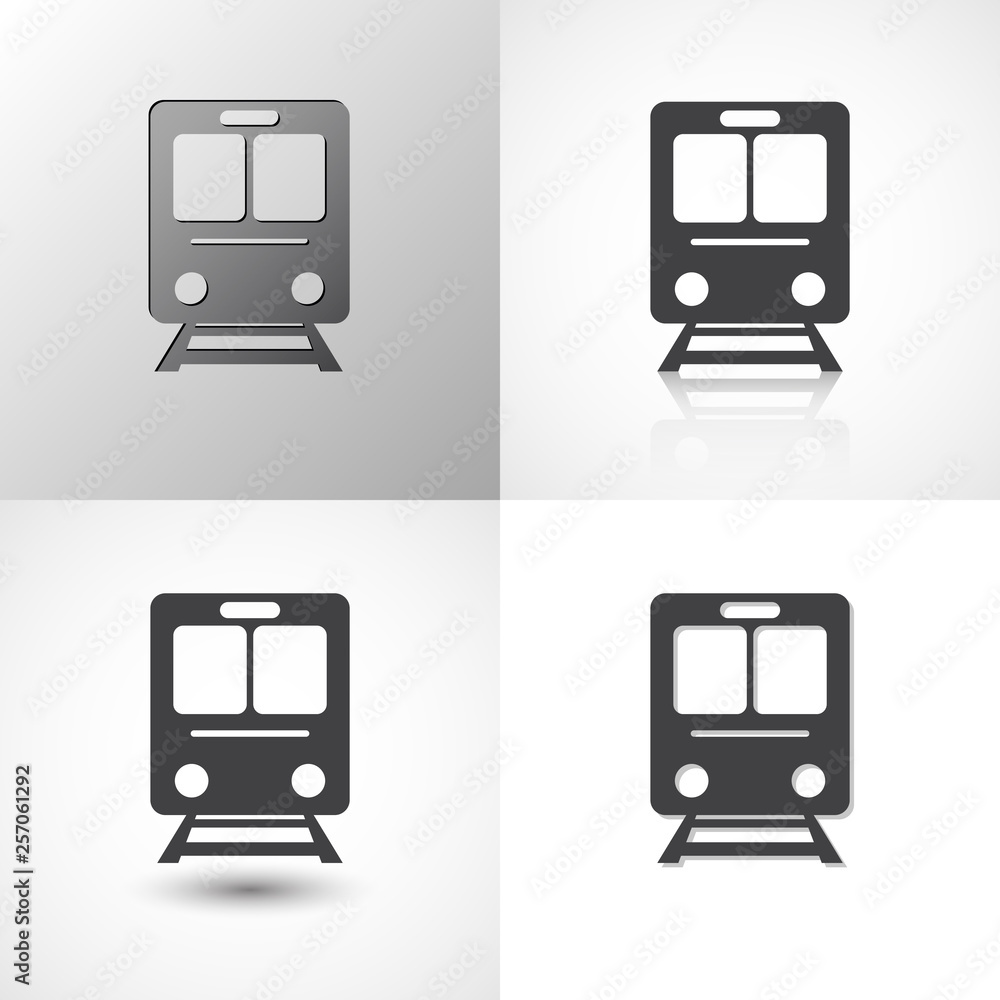 Set of train icons