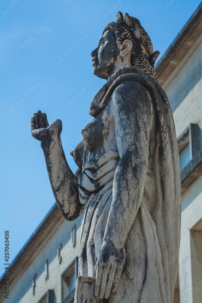 a statue at the building