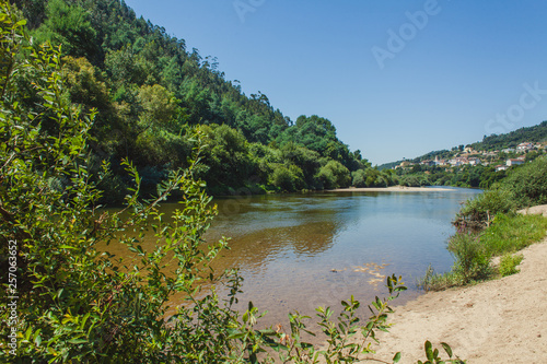 portuguese river Mondego in summer