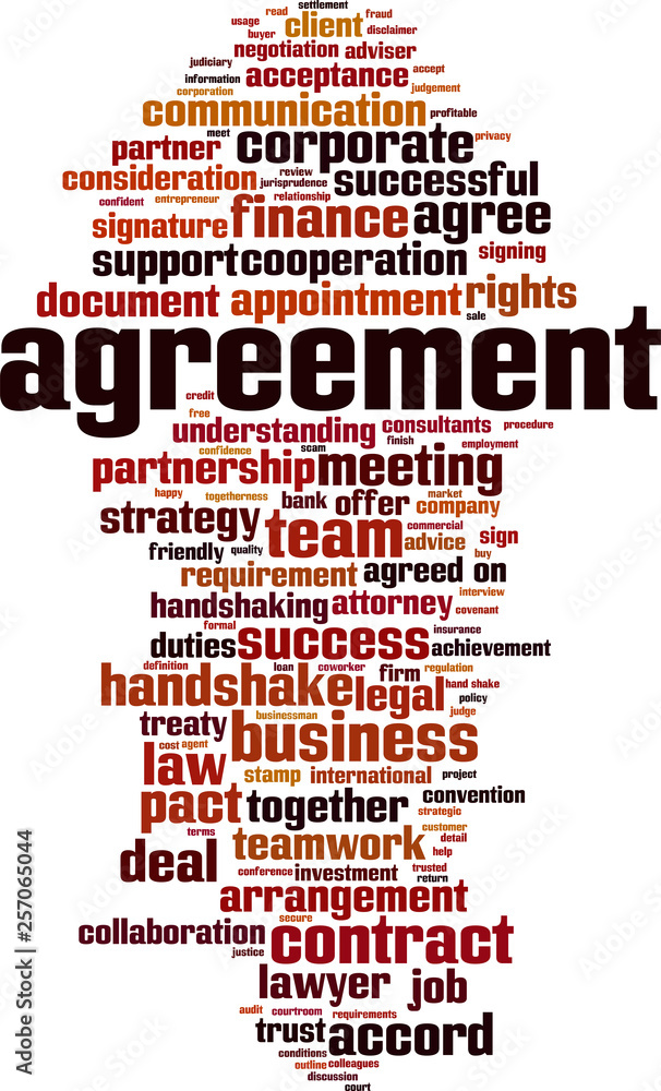 Obraz premium Agreement word cloud