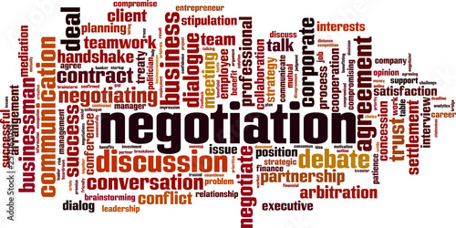 Negotiation word cloud