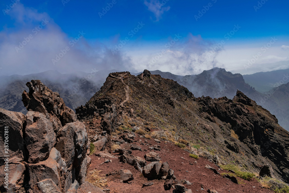 Roque de los Muchachos volcanic mountains, volcanic landscape, La Palma, Canary islands, Spain