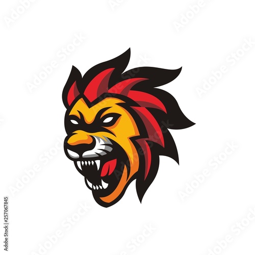 Lion Esport Mascot Logo Template