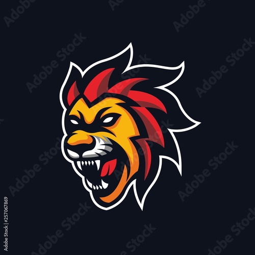 Lion Esport Mascot Logo Template