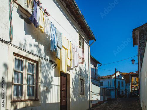 old paved street in Coimbra, Portugal