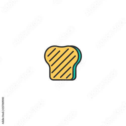 Photography Toast icon design. Gastronomy icon vector design