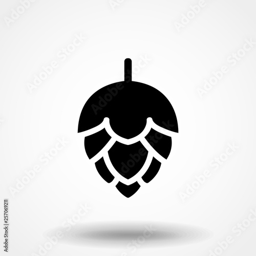 Hop icon isolated on white background. Vector art.
