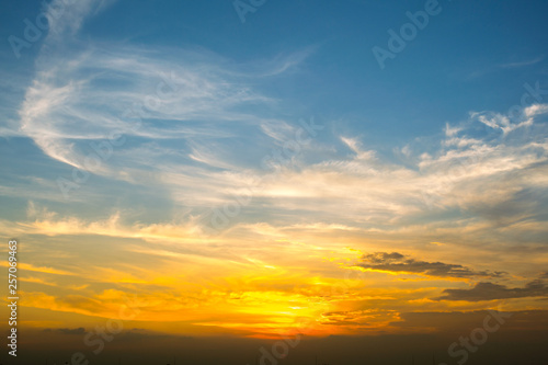 Sunset Sky Background in summer