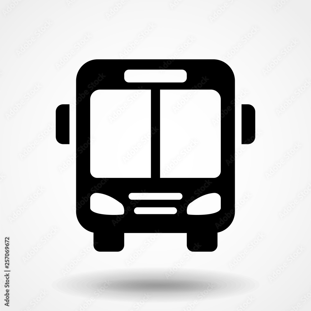 black bus icon isolated on white background black bus icon isolated on white background