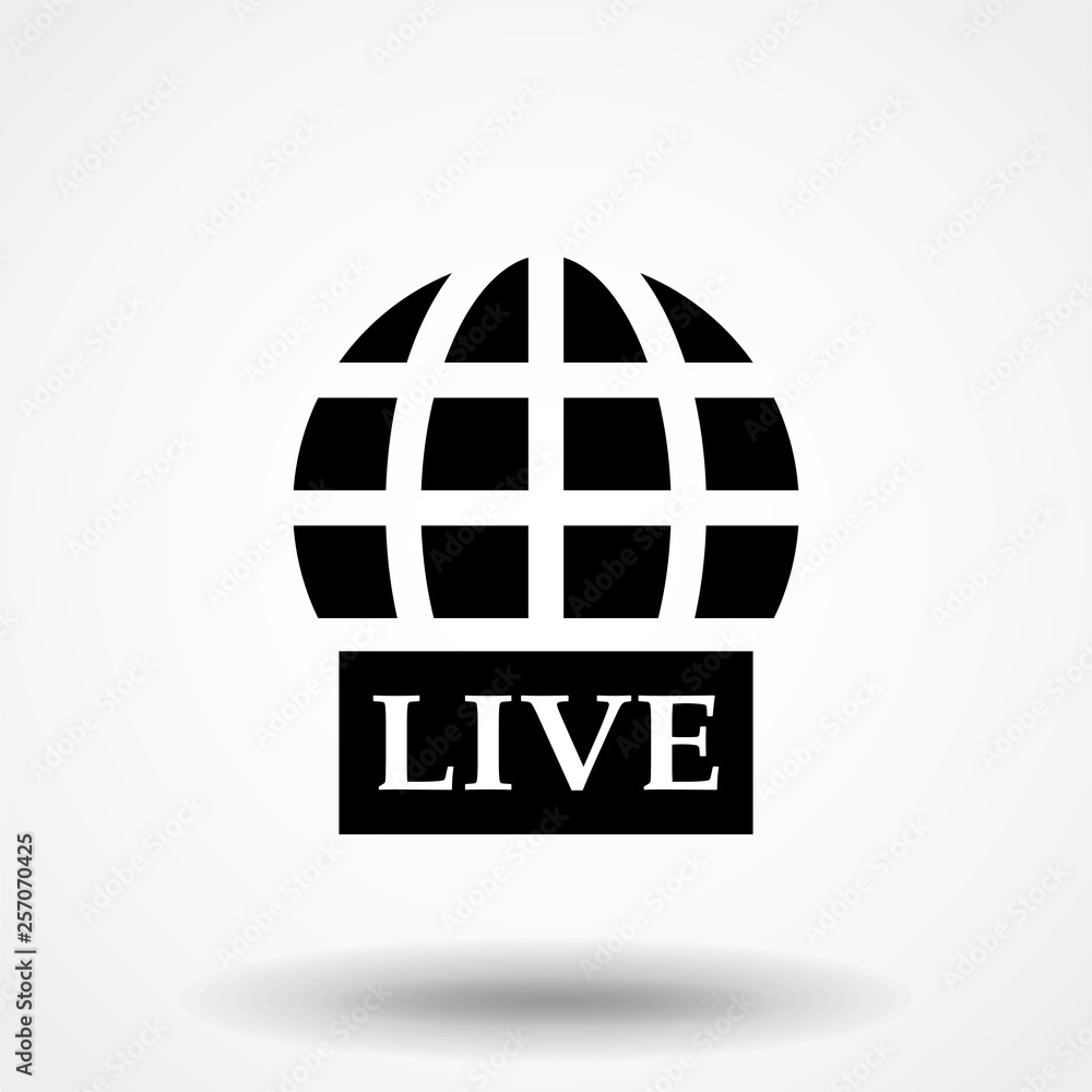 Social media icon LIVE streaming. Vector illustration. EPS 10