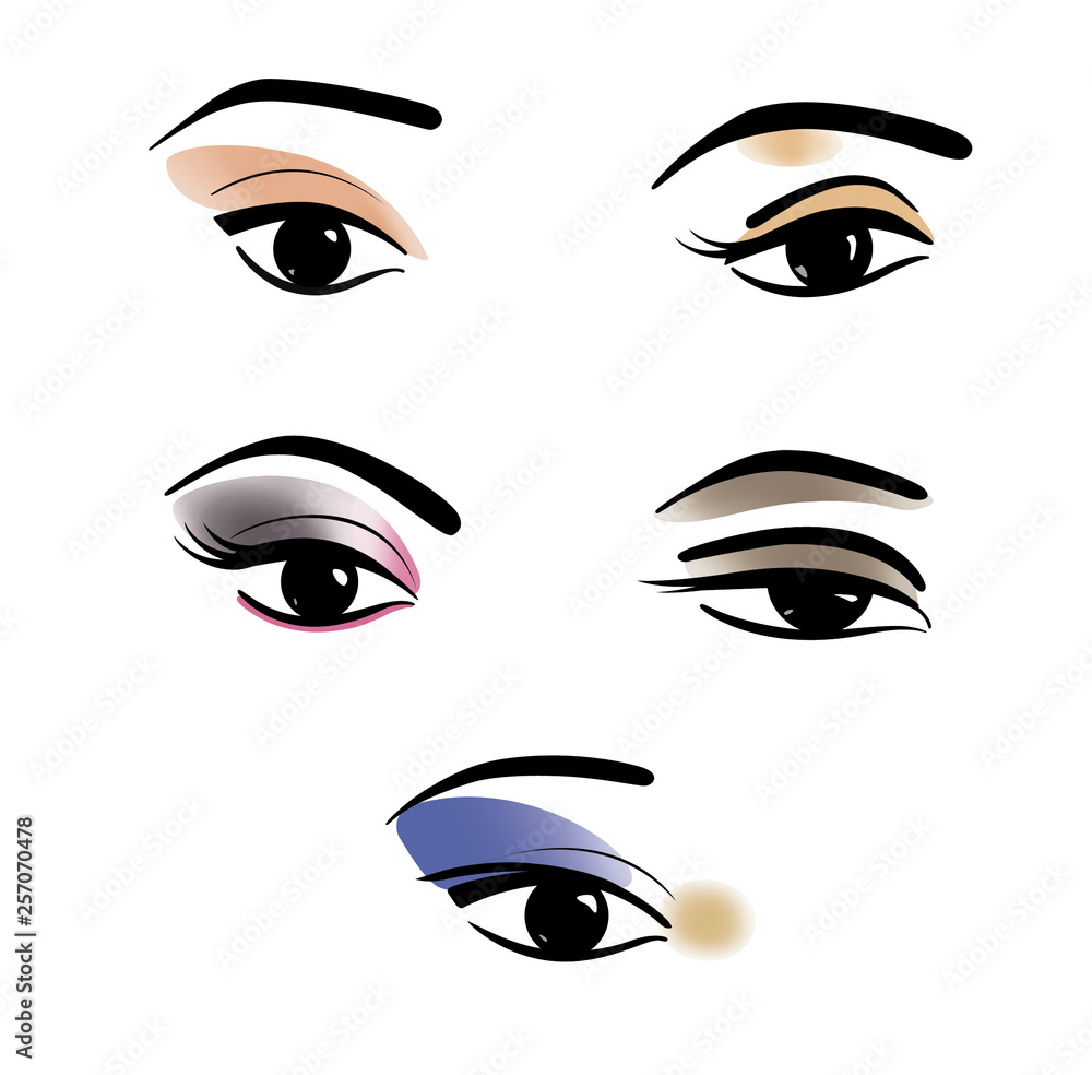 Sample collection evening makeup eyes Sample collection evening makeup eyes