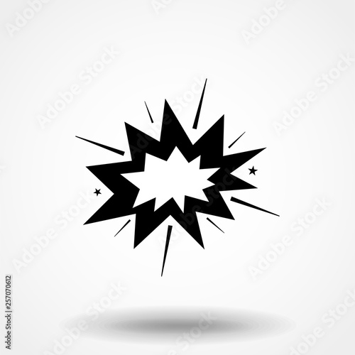 Boom icon. Pictogram flat design for apps and websites  Isolated on white background  Vector illustration