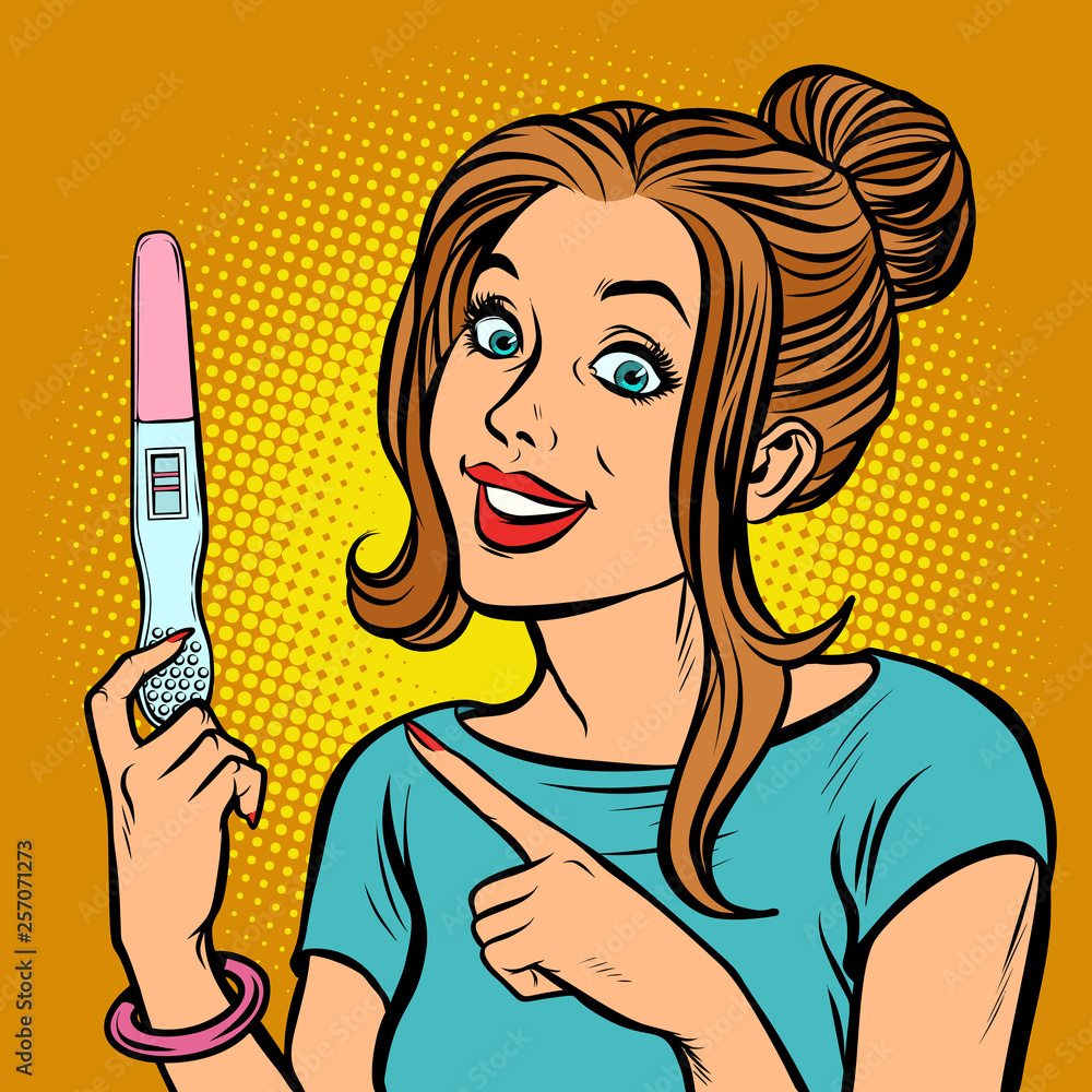 joy happiness woman two strips pregnancy test joy happiness woman two strips pregnancy test