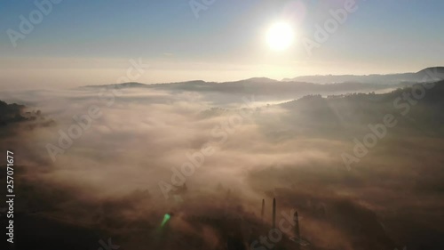Nebbia all'alba