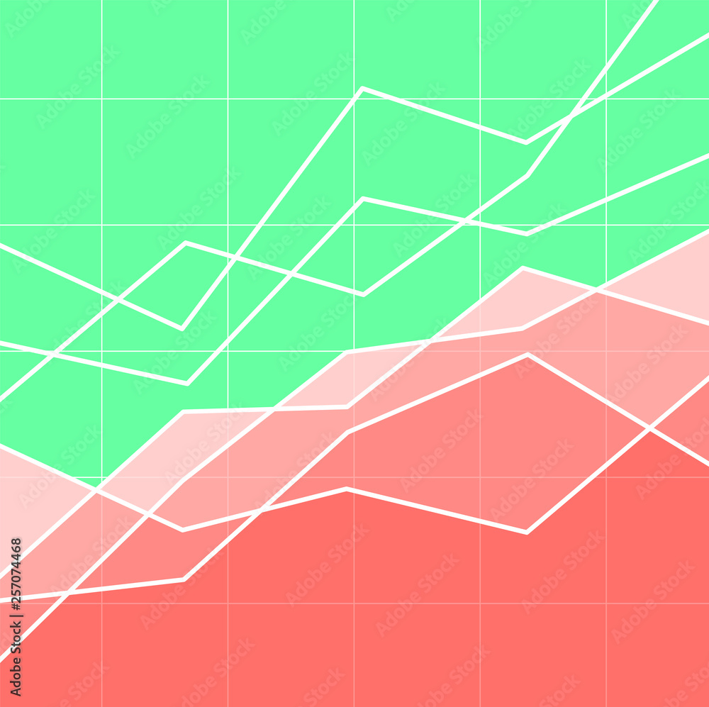 Fototapeta premium Abstract graph or chart for background or illustration of an article on finance, business or sales.