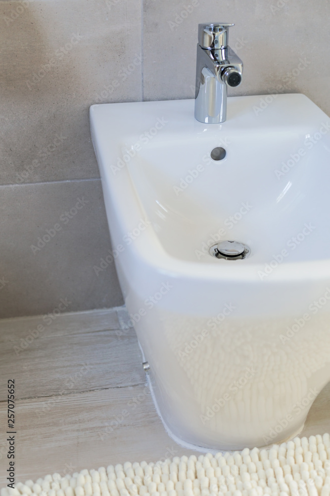 Fototapeta premium White ceramic bidet
