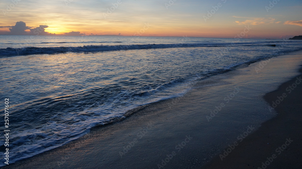 Sunrise at a beautiful beach in nilaveli, sri lanka