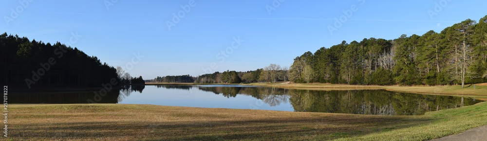 Lake on a spring morning in Trace State Park, Mississippi