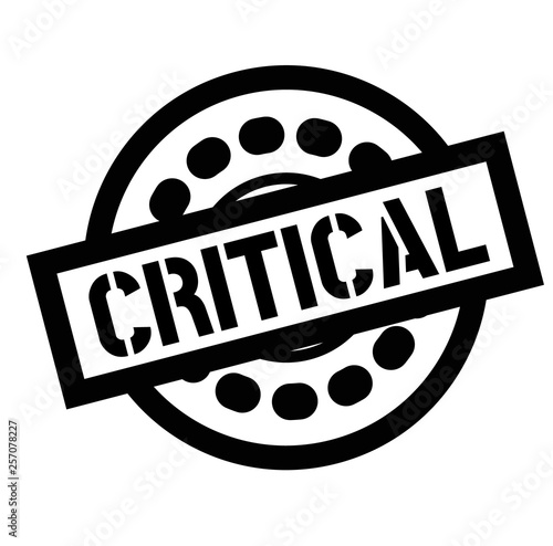 Print critical stamp on white