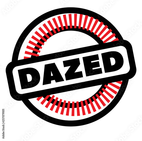 Print dazed stamp on white