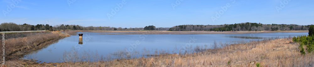 Lake and dam in Trace State Park, Mississippi Lake and dam in Trace State Park, Mississippi