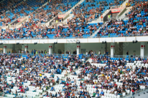 Blurred crowd of spectators on a stadium