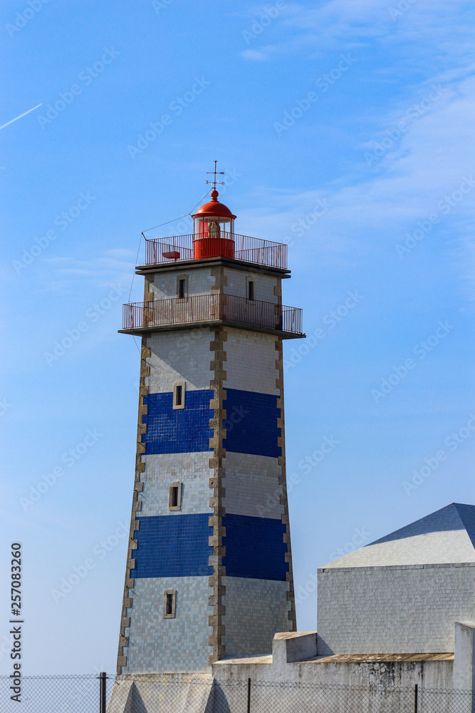 Santa Marta Lighthouse in Cascais, Portugal