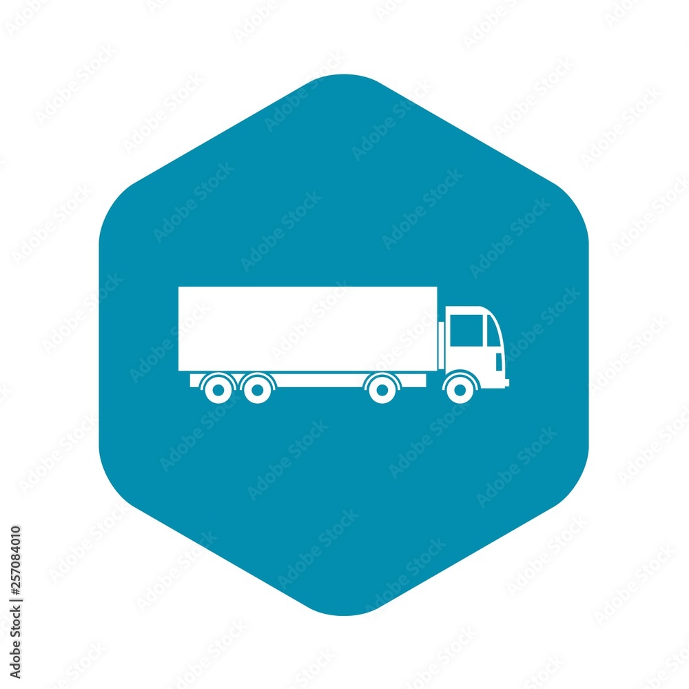 Truck icon in simple style isolated on white background. Transport symbol Truck icon in simple style isolated on white background. Transport symbol
