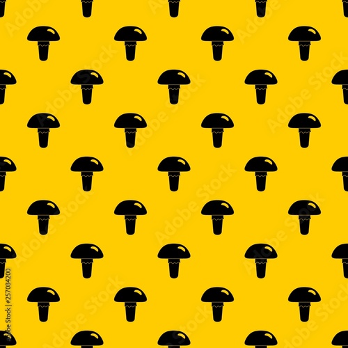 Poisonous mushroom pattern seamless vector repeat geometric yellow for any design