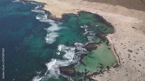 aerial view north coast of fuerteventura