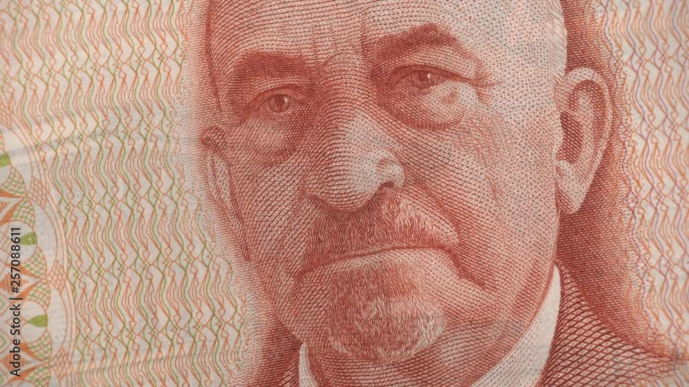 Chaim Weizmann on old Israel shekel close up rotating. First President of Israel. 4K stock video footage Chaim Weizmann on old Israel shekel close up rotating. First President of Israel. 4K stock video footage