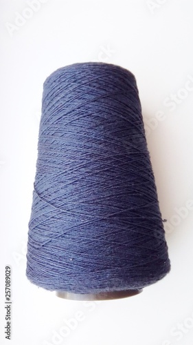 black thread on white background