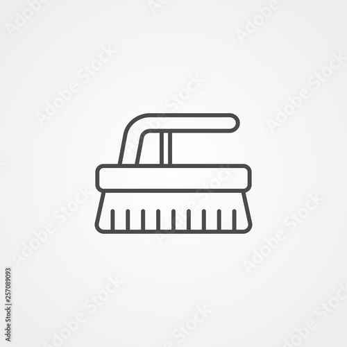 Scrub brush vector icon sign symbol