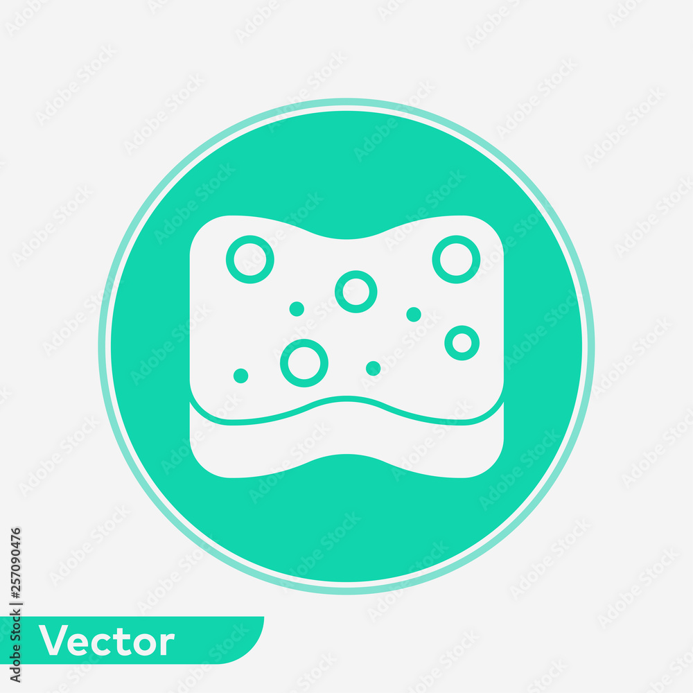 Fototapeta premium Sponge vector icon sign symbol