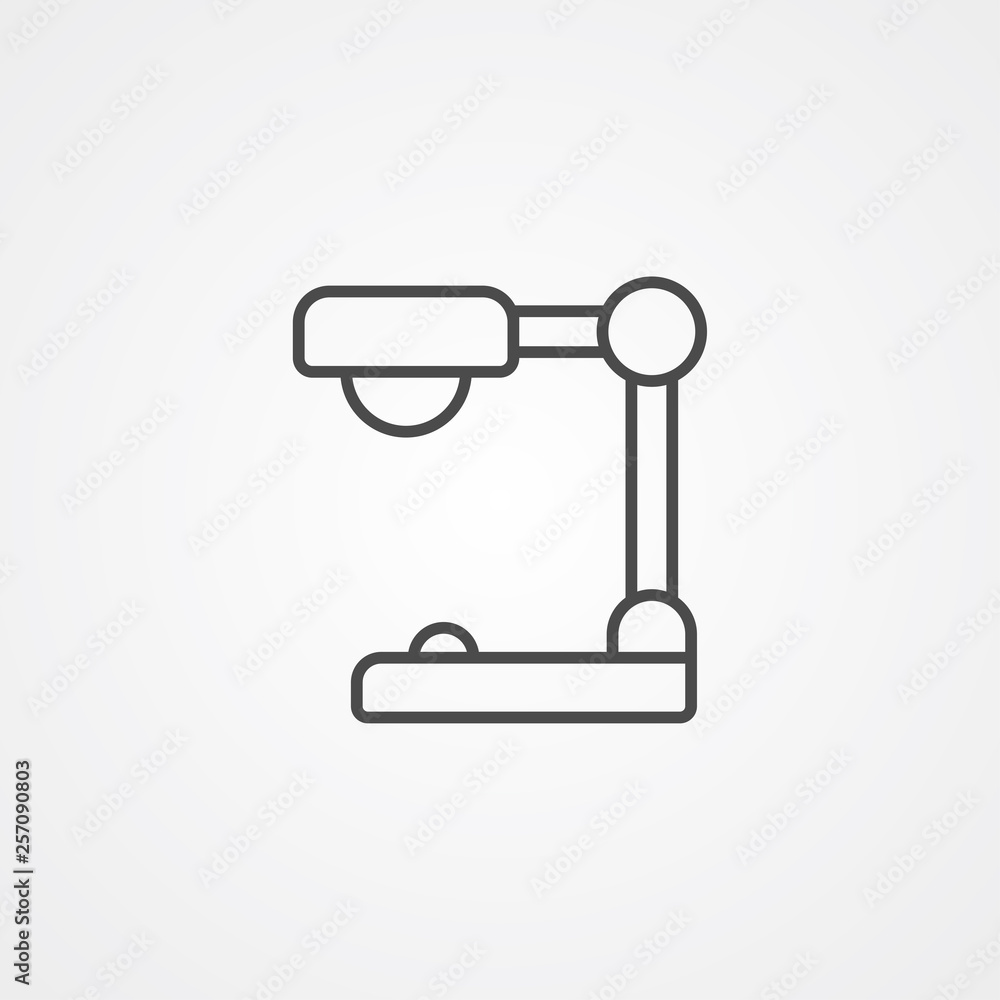 Desk lamp vector icon sign symbol Desk lamp vector icon sign symbol