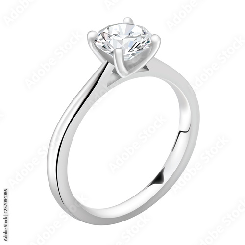 Realistic vector ring with diamond