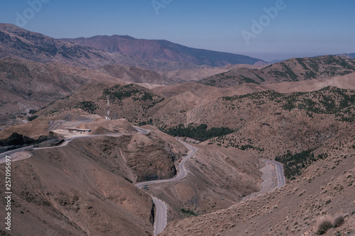 A winding road through the atlas mountains in Morocco. © SmallWorldProduction