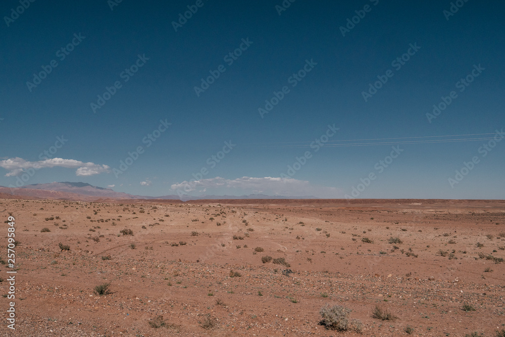 Sahara Desert Landscape in Morocco on a sunny day Sahara Desert Landscape in Morocco on a sunny day