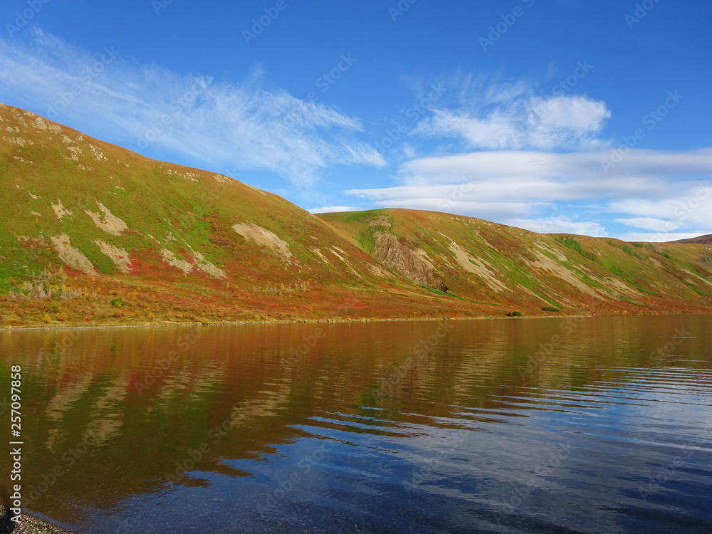 A remote glacial lake in Northern Iceland near Husavik A remote glacial lake in Northern Iceland near Husavik